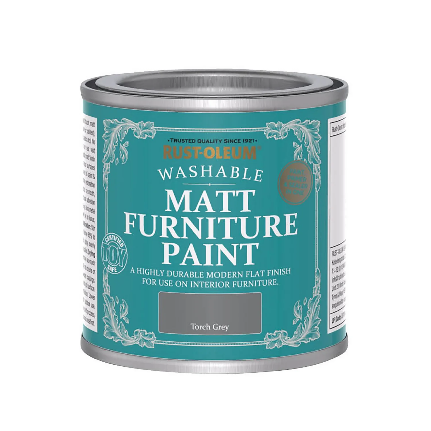 Rust-Oleum Matt Furniture Paint Torch Grey - 125ml 3 Rust-Oleum Matt Furniture Paint Torch Grey - 125ml - Image 3