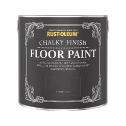 Rust-Oleum Chalky Floor Paint Black Sand - 2.5L 9 Rust-Oleum Chalky Floor Paint Black Sand - 2.5L -Outlet Home Harmony Store 14606519 4925053487447289