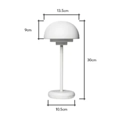 LED Rechargeable Table Lamp - White -Outlet Home Harmony Store 14844211 1635059930805592